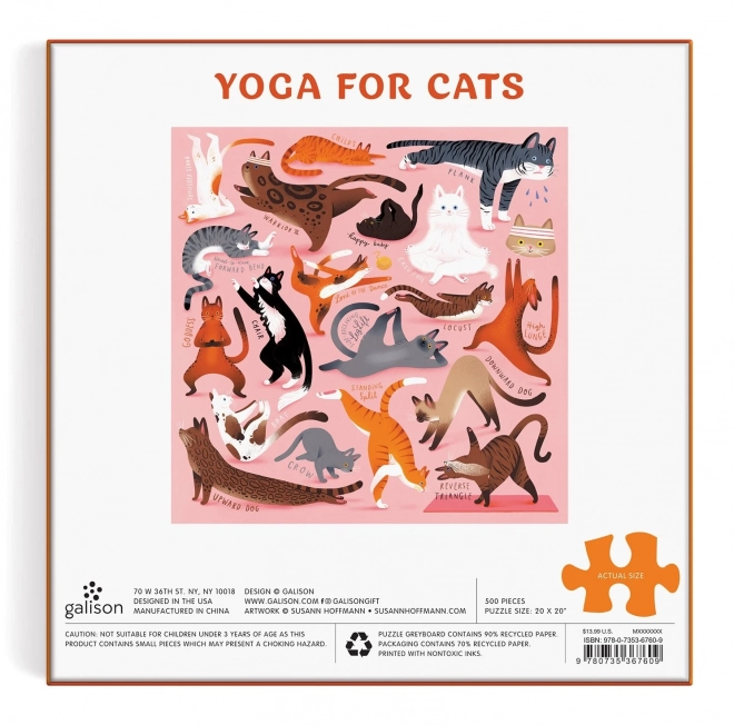 Puzzle Yoga pour chats 500 pièces