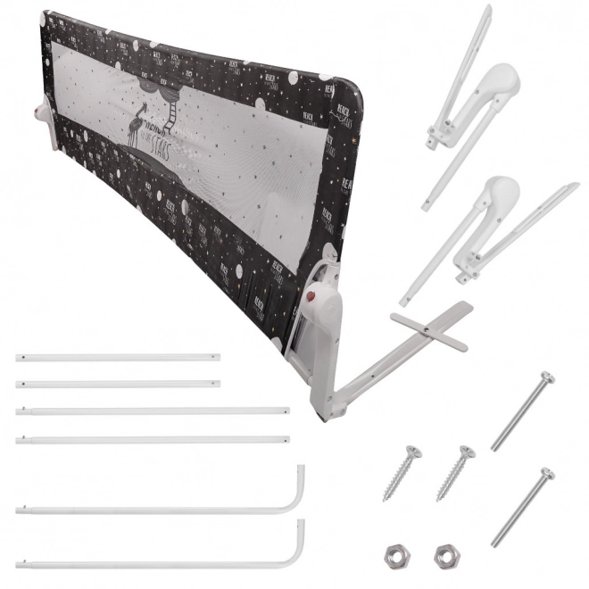 Barrière de protection pour lit 200 cm noir