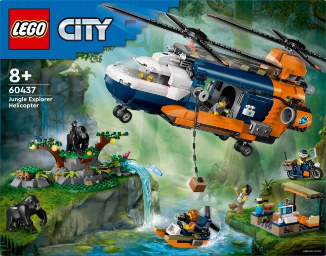 LEGO City 60437 Hélicoptère pour l'exploration de la jungle au camp de base