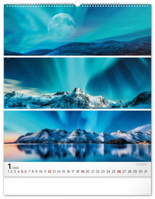 NOTIQUE Calendrier mural Palette 2025, 48 x 56 cm
