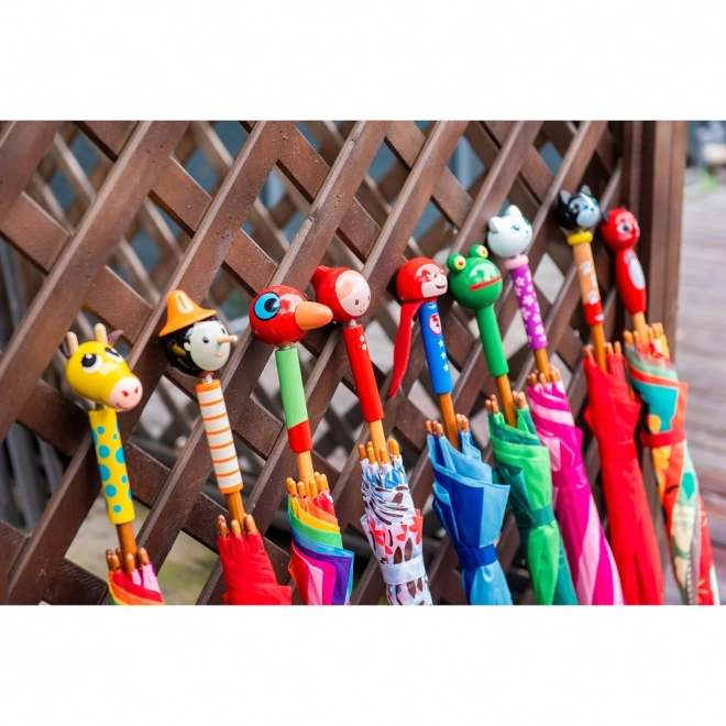 Parapluie pour enfants avec poignée en forme d'oiseau
