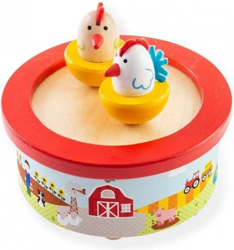 Boîte à musique en bois ferme BIGJIGS TOYS