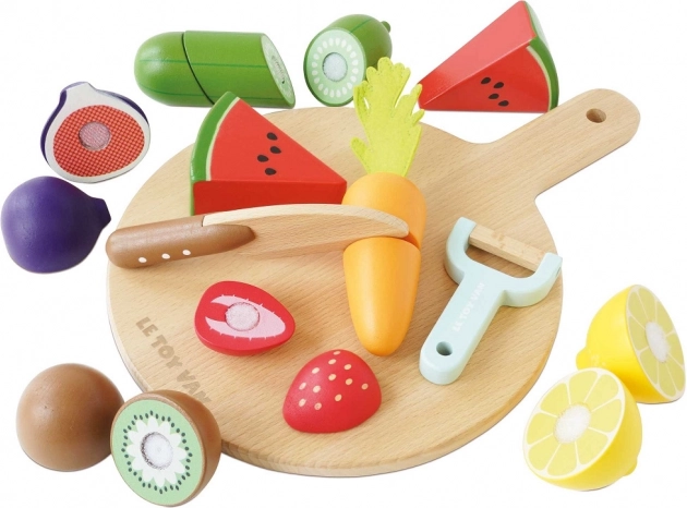 Le Toy Van fruits et légumes à découper avec planche