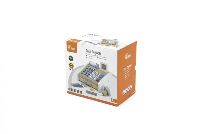 Caisse enregistreuse en bois VIGA gris-blanc