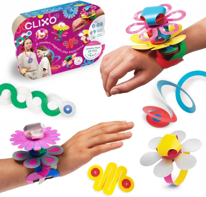 Clixo Jewelry Pack Ensemble créatif de blocs pour créer des bijoux - 28 pièces