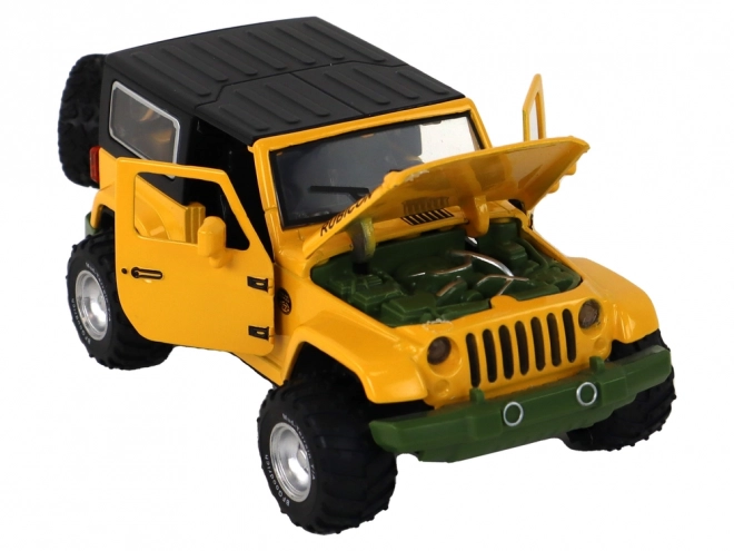 Voiture tout-terrain Traction par friction à batterie Jaune métallique 1:32