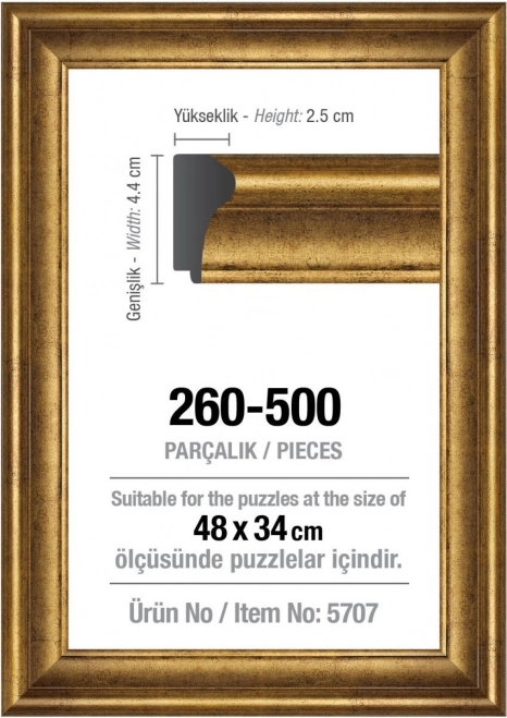 Cadre doré pour puzzle 48 × 34 cm ART PUZZLE sans verre