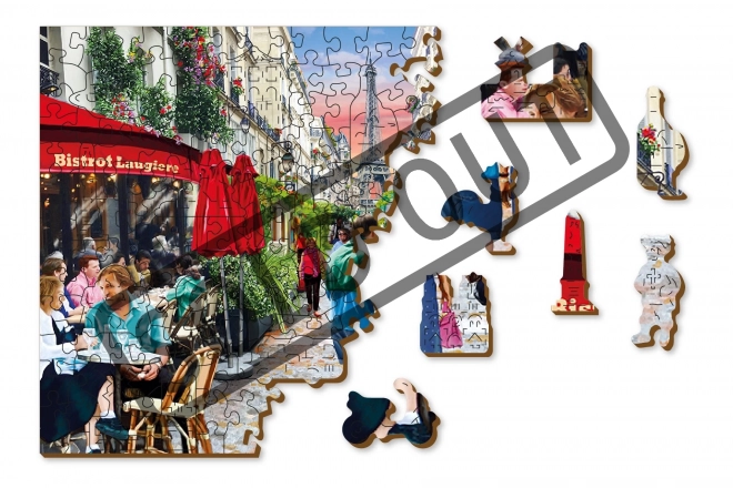 Puzzle en bois de la ville Bistro parisien 2 en 1, 505 pièces EKO