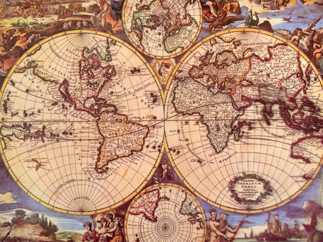 Puzzle de la carte du monde antique 1000 pièces