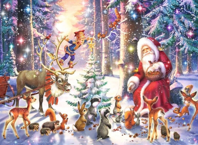 Puzzle Noël dans la forêt XXL 100 pièces