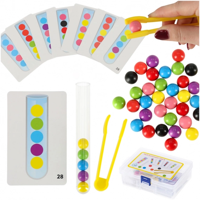Puzzle éducatif - billes Montessori colorées