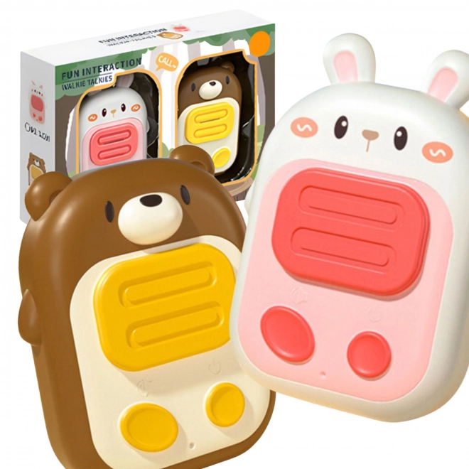 WOOPIE talkies-walkies pour enfants lapin et ourson – lot de 2 pièces