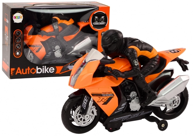 Moto avec lumières sons de la moto Capteur d'obstacles Orange
