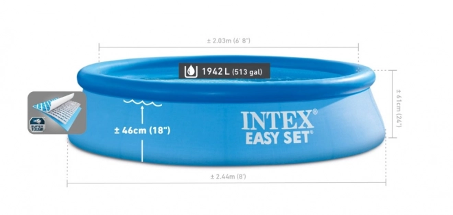 Piscine gonflable Intex Easy Set 244x61 cm
