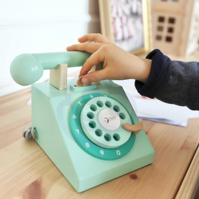 Téléphone en bois classique pour enfants