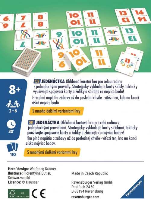 Jeu de cartes Onze
