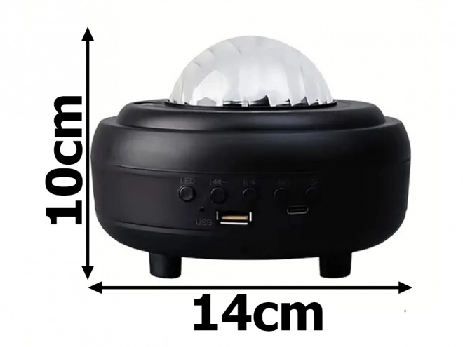 Projecteur d'éclairage nocturne aurora avec haut-parleur Bluetooth
