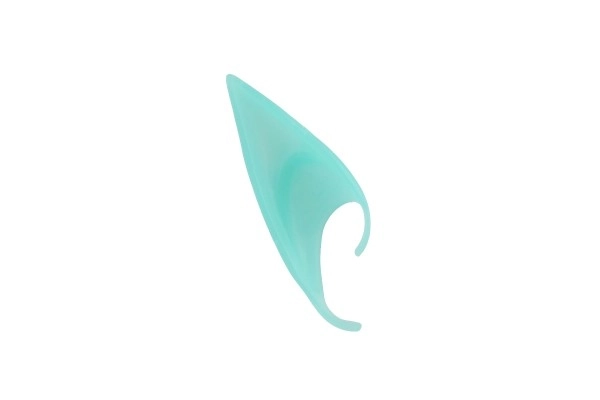 Oreilles d'elfe 2pcs latex 12cm turquoise sur carte carnaval