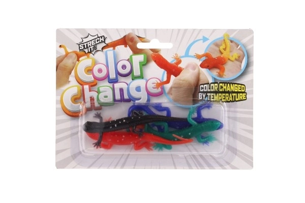 Lézards élastiques changeant de couleur 4pcs