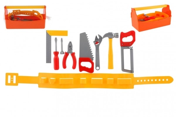Ensemble d'outils dans une boîte en plastique 9 pièces en filet