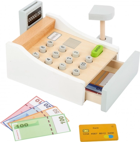 Caisse enregistreuse en bois pour enfants SMALL FOOT blanche