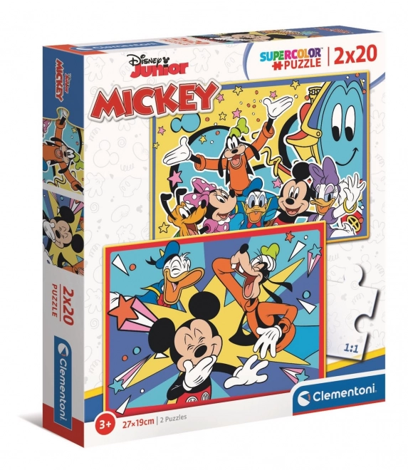 Clementoni puzzle Mickey et ses amis 2x20 pièces