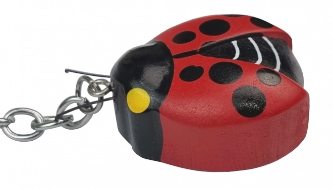Dvůdětí Porte-clés en Bois Coccinelle