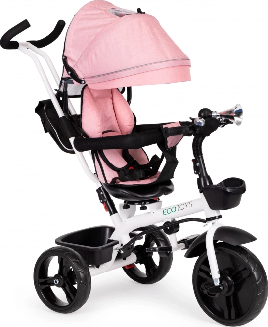 ECOTOYS Tricycle, Poussette Sport - rose
