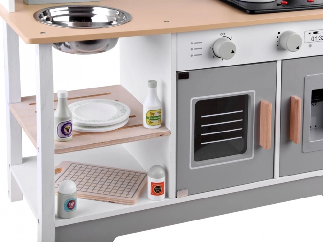 Grande cuisine en bois pour enfants avec accessoires