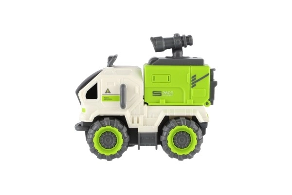 Voiture en plastique spatial 7x10cm avec volant d'inertie 3 types