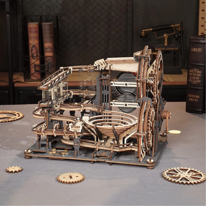 Piste à billes Night City - Kit de construction en bois 3D