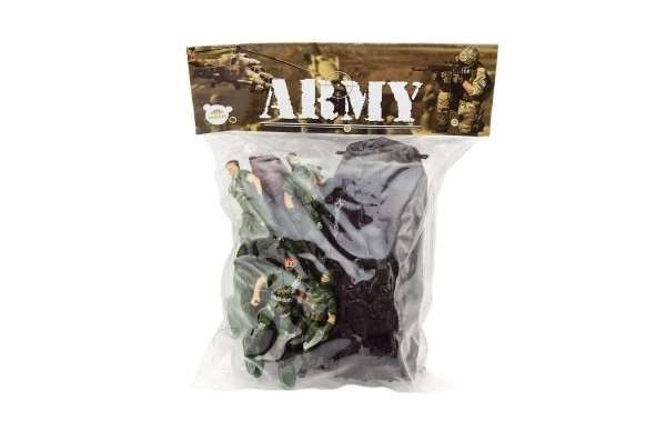 Ensemble de soldats et d'équipements militaires en plastique