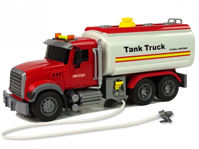 Camion-citerne blanc Bruits Lumières