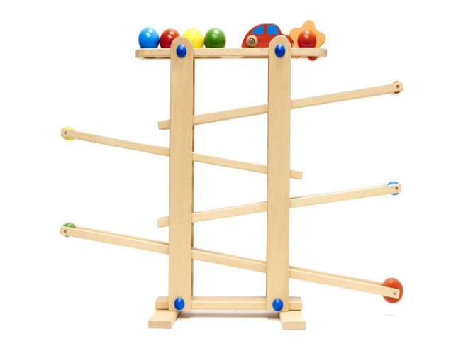 Piste de billes Montessori en bois pour enfants