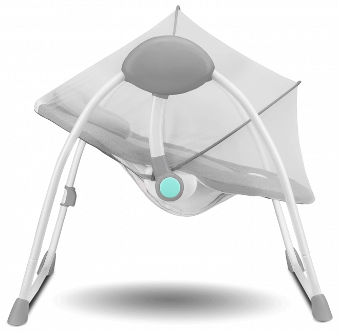 Fauteuil à bascule pour bébé Ruben gris et turquoise