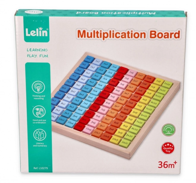 Table de multiplication colorée jusqu'à 100
