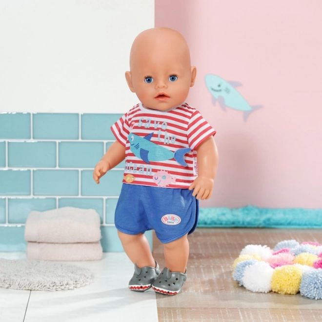BABY born pyjama et chaussons, bleus, 43 cm