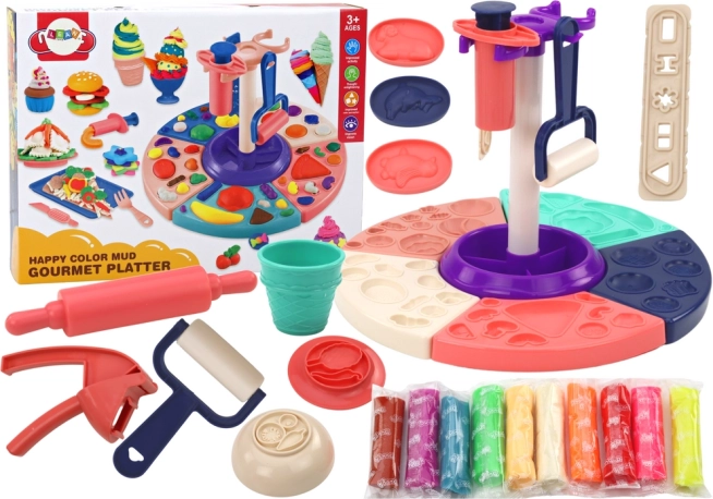 ensemble de cuisine en pâte à modeler avec presse et accessoires pour enfants