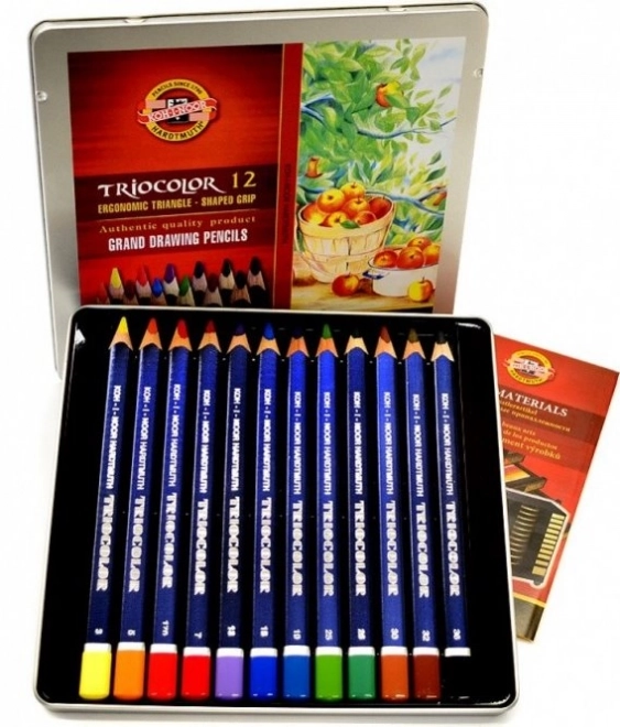 Crayons triangulaires Koh-I-Noor Triocolor 12 pcs