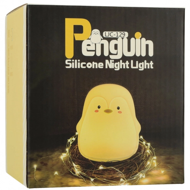 Lampe de nuit LED en silicone pour enfants en forme de pingouin