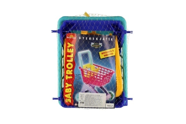 Chariot/Achat panier en plastique 31x59x40cm