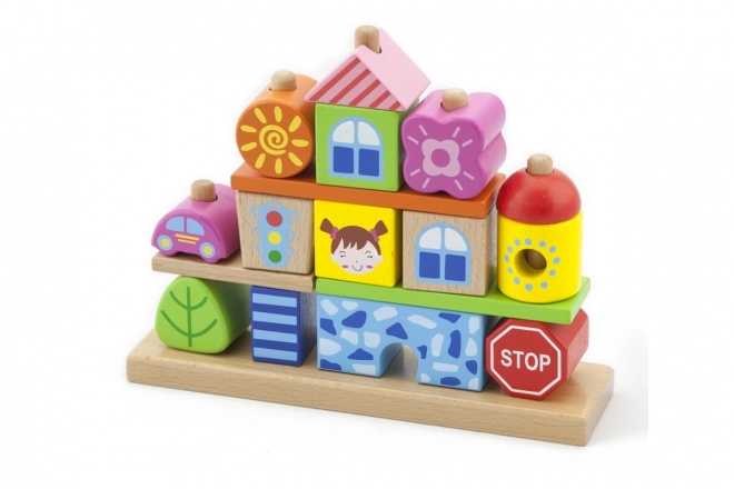 VIGA cubes empilables en bois – ville