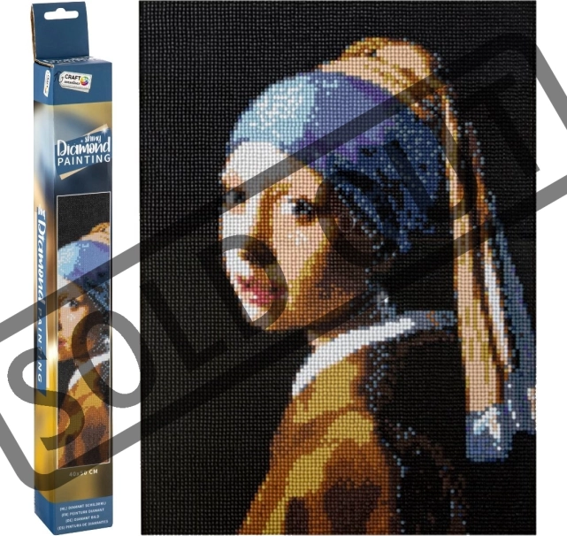 Peinture diamant GRAFIX – La Jeune Fille à la perle 40 × 50 cm