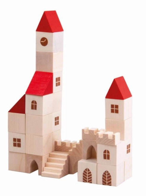 Jeu de construction en bois petite ville 100 pcs
