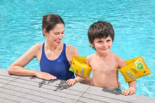 Brassards de natation gonflables jaunes S 25x15cm BESTWAY