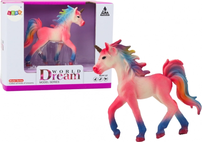 Figurine de collection petit licorne rose 8 cm