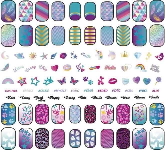 Ensemble d'ongles Crazy Chic Fluo