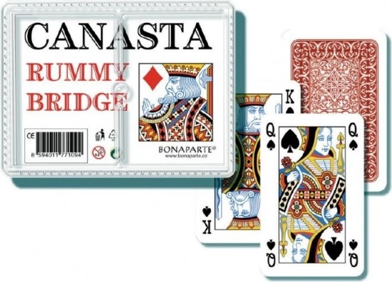 Jeu de cartes Canasta dans une boîte en plastique