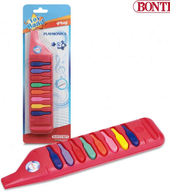 Harmonica à soufflet pour enfants Bontempi rouge-bleu