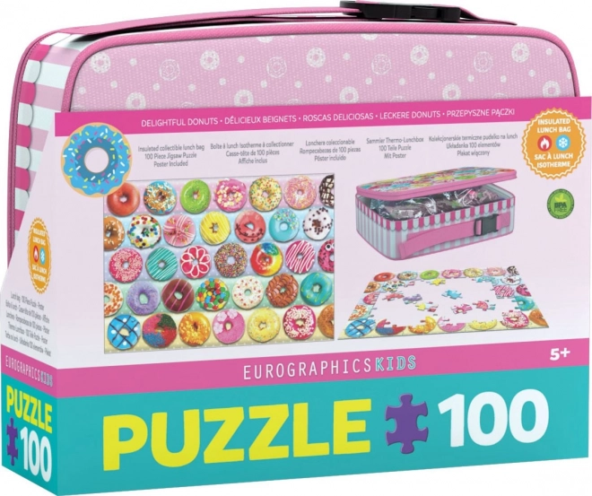 EUROGRAPHICS Puzzle dans une boîte à goûter Donuts 100 pièces